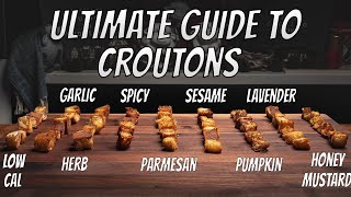 How To Make Homemade Croutons Recipe At Home 9 WAYS l ULTIMATE Guide to Croutons [upl. by Tala546]