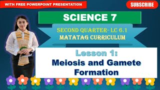 SCIENCE 7 Quarter 2 LC 61 MEIOSIS AND GAMETE FORMATION MATATAG CURRICULUM [upl. by Cheyney865]