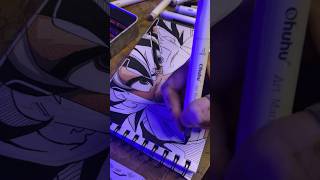 Drawing Letter quot K quot  Kakarot  Stained Art 🎨 shorts kakarot goku drawinganime [upl. by Ajiam]