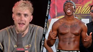 JAKE PAUL SHUTS DOWN REPORTER ON KSI FIGHT QUESTION quotI DONT WANT TO TALK ABOUT HIM ANYMOREquot [upl. by Yob]