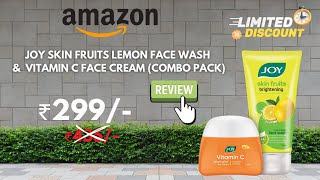 JOY SKIN FRUITS LEMON FACE WASHamp VITAMIN C FACE CREAM COMBO PACK  unboxing  face wash [upl. by Kenward]