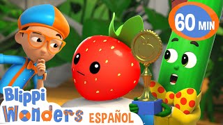 Frutas y vegetales  Blippi Wonders  Caricaturas para niños  Dibujos Animados Educativos [upl. by Ahsyekal]