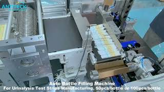 Auto Bottle Filling Machine For Urinalysis Test Strips Manufacturing  Ua Test Strips Manufacturing [upl. by Keyte92]