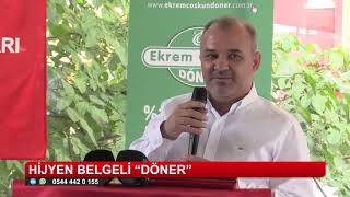 TÃœRKÄ°YEDE BÄ°R Ä°LK EKREM COÅžKUN DÃ–NER TSEDEN HÄ°JYEN VE SANÄ°TASYON BELGESÄ° ALDI [upl. by Yelsna]