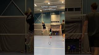 Setter middle connection…… volleyballspiketrainingdrills volleyball shorts [upl. by Blinny]