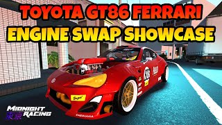 Roblox Midnight Racing Tokyo MRT GT86 Ferrari Engine Swap Showcase [upl. by Nussbaum515]