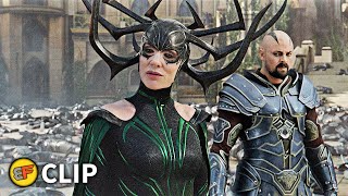 Hela vs Einherjar Army  Siege of Asgard Scene  Thor Ragnarok 2017 Movie Clip HD 4K [upl. by Gilly]