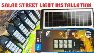 LED SOLAR STREET LIGHT INSTALLATION [upl. by Dirrej]