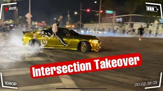 MIAMI FLORIDA INTERSECTION TAKEOVER Hellcat gone wild [upl. by Euginimod]