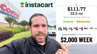 Another 2000 Week doing Instacart  Faster means more money [upl. by Aihsad87]