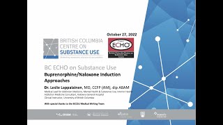 BuprenorphineNaloxone Induction Approaches OUD ECHO [upl. by Allbee]