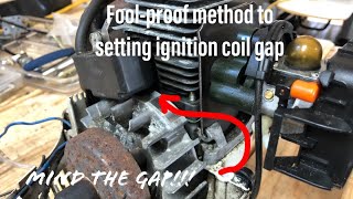 How to set ignition coil gap on your gas trimmer or blower [upl. by Irallih]