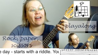 Rock paper scissors Katzenjammer  Ukulele cover  chordcharts and lyrics  playalong [upl. by Tarrel]