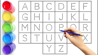 Collection of uppercase English alphabet writing along the dotted lines for kids amp toddles  A to Z [upl. by Anirad363]