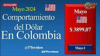 DOLAR COMPORTAMIENTO MES DE MAYO DE 2024 EN COLOMBIA DIA A DIA 57fmvideos [upl. by Samid]