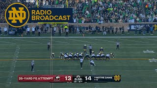 Notre Dame Radio broadcast of the NIUNotre Dame ending  2024 College Football [upl. by Lynn]