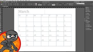 Make a Calendar Layout in InDesign [upl. by Janos98]