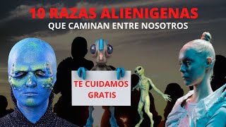 10 Razas De Alienígenas que caminan entre nosotros Extraterrestres que visitan la tierra [upl. by Hock]