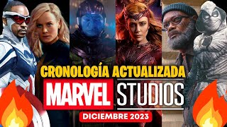 CRONOLOGÍA MARVEL 🚨ACTUALIZADO DICIEMBRE 2023🚨ORDEN CORRECTO de las SERIES y PELÍCULAS del UCM 🤯🔥 [upl. by Care]