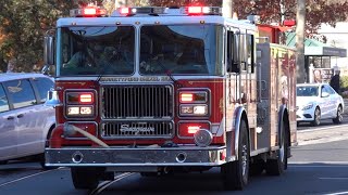 GarrettfordDrexel Hill Fire Company Engine 201 amp Yeadon Fire Company MICU 16 Responding 121421 [upl. by Ellesig]