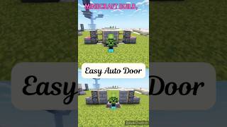 Easiest Auto Door Open amp Close  minecraft minecraftshorts viralvideo [upl. by Aeet]