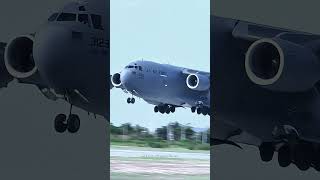 Gigantic C17 GLOBEMASTER Landing usairforce [upl. by Dric]