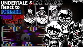 UNDERTALE amp BAD SANSES REACT TO FORMER TIME TRIO PHASE 3 REQUEST [upl. by Adahsar]