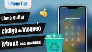 Cómo quitar código de bloqueo iPhone🔓 [upl. by Esorrebma664]