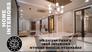 MY HOME BHOOJA I Fabulous amp Luxury Interiors of 3 BHK Flat  Interior Design  hyderabad [upl. by Ennayram321]