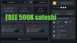 FREE 500K satoshi BITSLER Estrategiastrategy [upl. by Heeley]