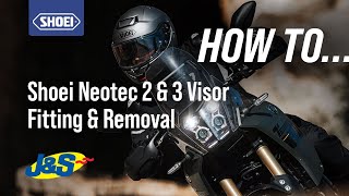 Shoei Neotec 3 Visor removal [upl. by Walkling]