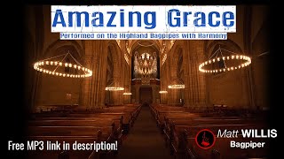 Amazing Grace with Harmony 4K  Highland Bagpipes [upl. by Alac]