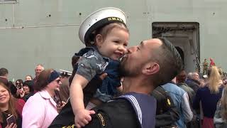 HMAS Canberra returns home [upl. by Norrab]