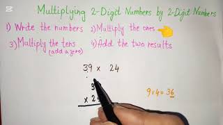 How to multiply 2 digits by 2 digits  2 Digit By 2 Digit Multiplication  Multiply 2 Digits [upl. by Werby]