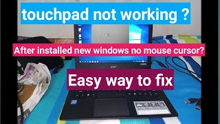 After installed new windows touch pad not working [upl. by Loggins]