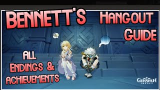 Bennett Hangout Guide All 6 Endings amp Secret Achievement  Genshin Impact Dating Sim Event [upl. by Gregg]