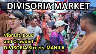 Walking in DIVISORIA MARKET  MANILA  Vibrant Loud amp Crowded Streets in Manila Philippines [upl. by Nazay477]