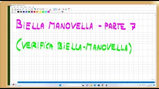 biella manovella verifiche e dimensionamenti  parte 7 [upl. by Iidnarb]