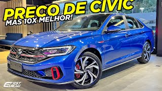 NOVO VOLKSWAGEN JETTA GLI 2023 BARATO POTENTE E BONITO QUE CIVIC HÍBRIDO É A MELHOR OPÇÃO DE SEDAN [upl. by Araf61]