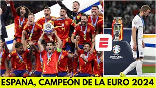 ESPAÑA CAMPEÓN de EURO 2024 tras vencer 21 a INGLATERRA HARRY KANE sigue SIN GANAR  Exclusivos [upl. by Fitts]