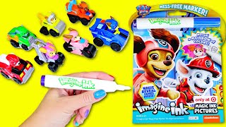 Paw Patrol The Mighty Movie Pup Squad Vehicles and Liberty Imagine Ink [upl. by Atinnod]