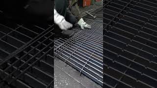 Hot dip galvanized steel grating processing [upl. by Vinny]