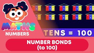 Number bonds to 100  Numbers  Maths FuseSchool Kids [upl. by Eelam]