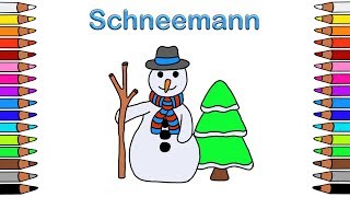 Ausmalbilder für Kinder 🎨​ Malbuch Weihnachten ⛄️​ Youtube Ausmalbilder ⛄️​ Schneemann [upl. by Ajar]