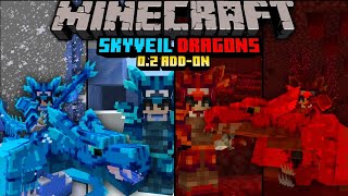 Armors and Tameable Dragons in Minecraft Bedrock ModsAddons [upl. by Guyon848]