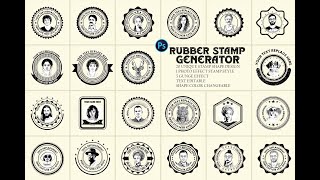 Photoshop Easy Rubber Stamp Generator Tutorial [upl. by Htehpaj824]