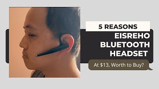 EISREHO J1 Wireless Handsfree Bluetooth Headset Full Review  Mic test [upl. by Notxap]