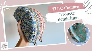 TUTO Couture  La Trousse DEMILUNE  isalomacreations [upl. by Annawat]