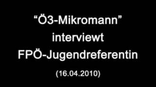 Ö3Interview mit FPÖJugendreferentin aus Wels [upl. by Eikin]