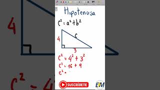 Fórmula de LA HIPOTENUSA en 1 Minuto shorts [upl. by Akenna]